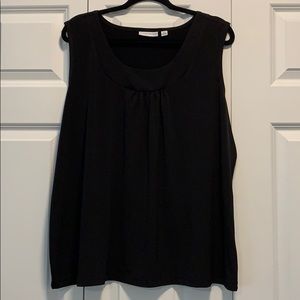 Black Sleeveless Blouse Susan Graver Size 2X